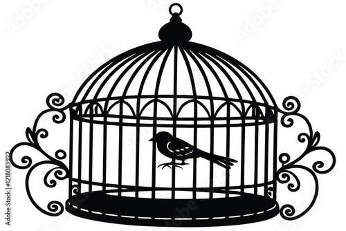 A set of antique bird cages design