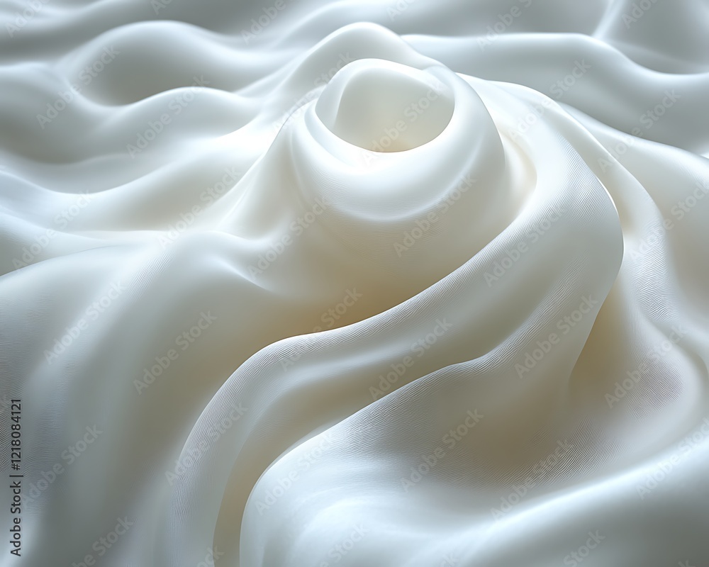 Obraz premium Swirling white fabric texture.