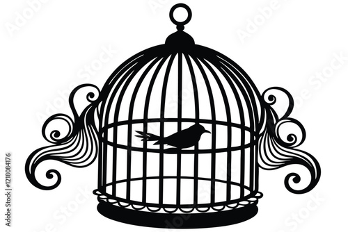 A set of antique bird cages design