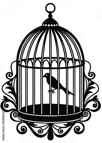 A set of antique bird cages design