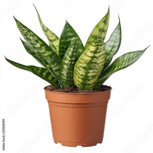 Sansevieria trifasciata Laurentii in a Brown Pot, a Popular Houseplant