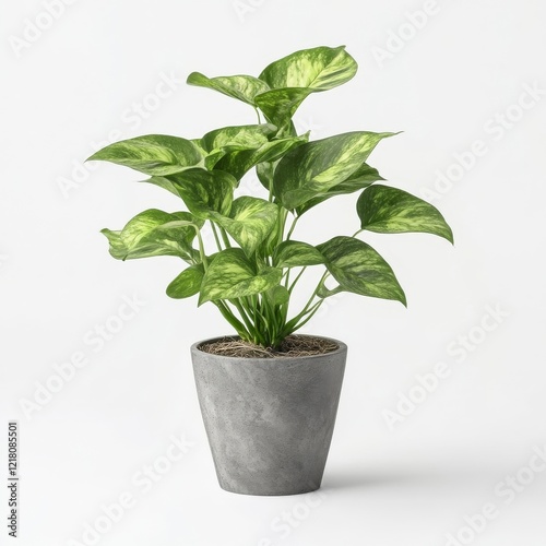 Marble Queen Pothos in a Gray Pot: A Stunning Houseplant