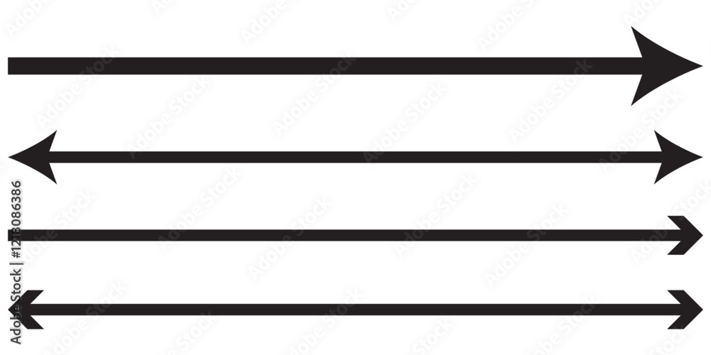 Red long Arrow icon . Vector of trendy long arrow left and right in flat style arrow or web design Red long Arrow icon . Vector of trendy long arrow left and right in flat style arrow or web design