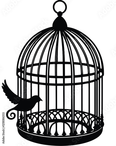 Bird Cage vintage silhouettes