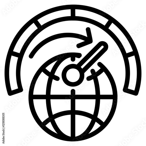 high speed glyph icon