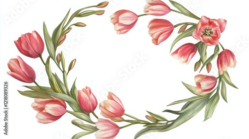 Wallpaper Mural Bright tulip floral arrangement featuring vibrant colors and delicate petals in springtime setting perfect for decoration Torontodigital.ca