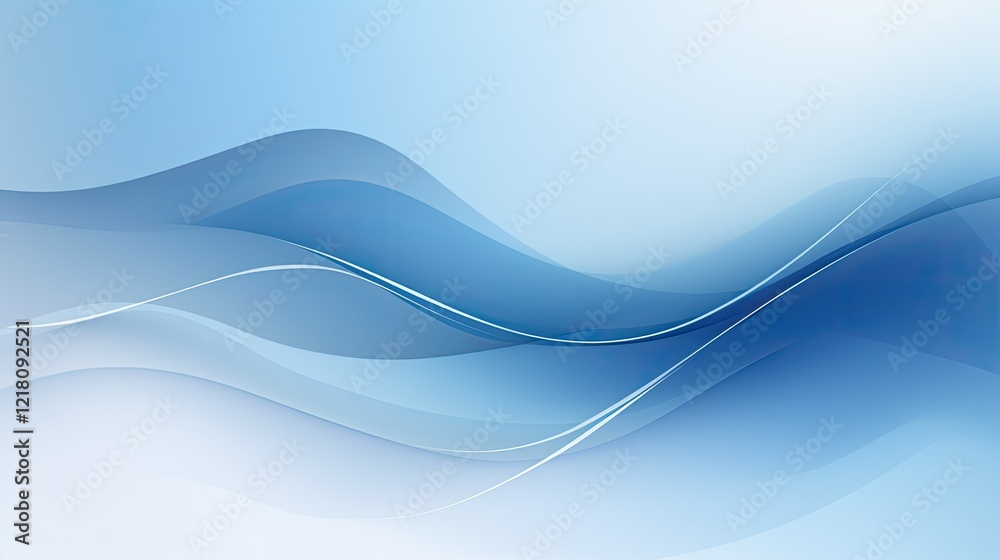 Abstract blue waves create a calming and modern background design. Abstract blue waves create a calming and modern background design.