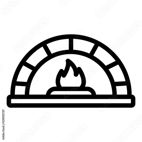 pizza oven Line Icon