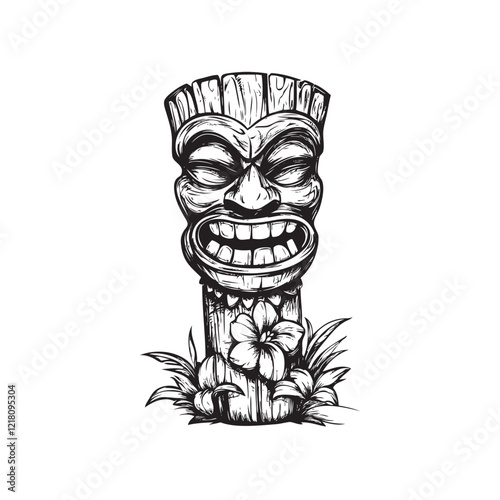 Black and White Tiki Statue: A Timeless Symbol of Hawaiian Culture