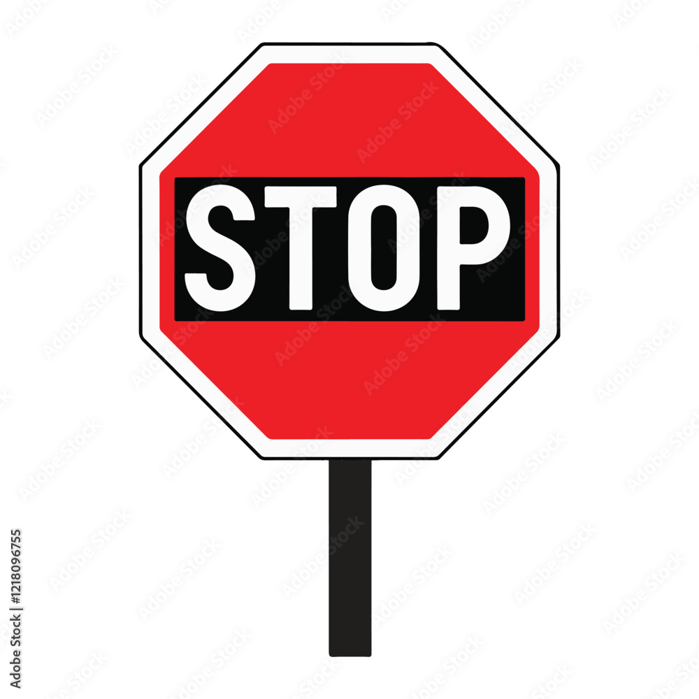 Red Stop Sign Symbol for Road Safety and Traffic Regulation Red Stop Sign Symbol for Road Safety and Traffic Regulation