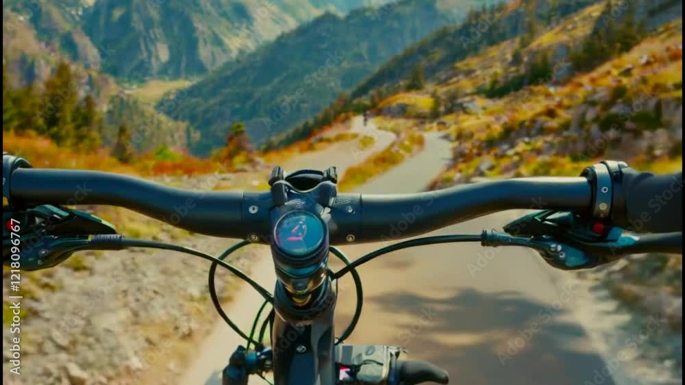 Mountain Bike Adventure: First Person View of a Scenic Trail Mountain Bike Adventure: First Person View of a Scenic Trail