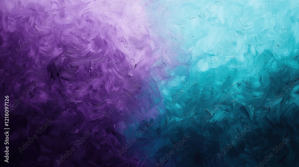 Fototapeta premium Abstract textured gradient in purple and teal hues