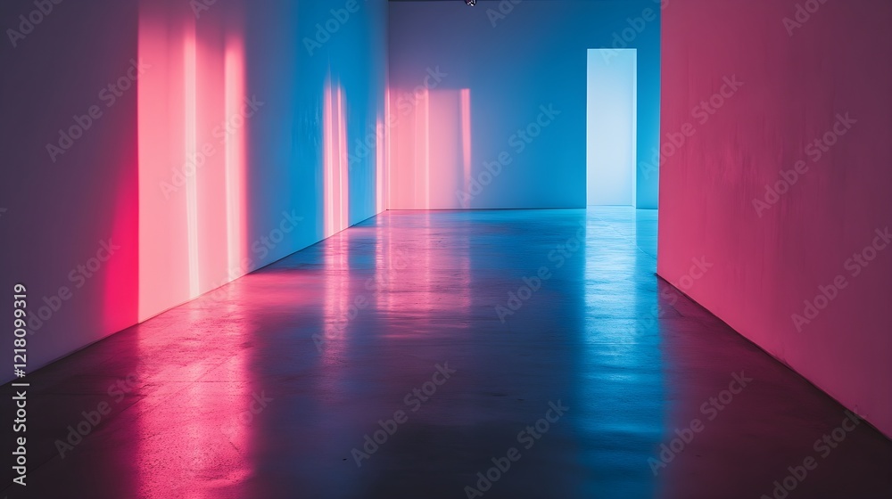 neon pink and blue room interior neon pink and blue room interior