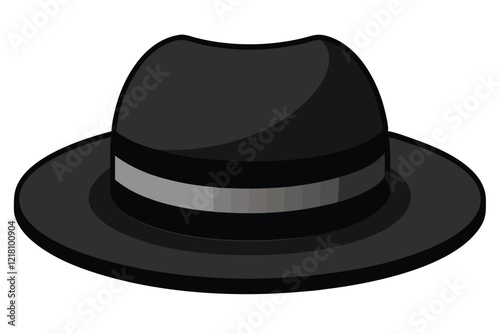 Brown man felt hat isolated on white background.
