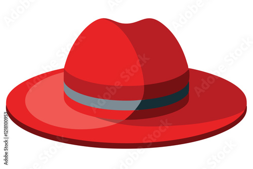 Brown man felt hat isolated on white background.