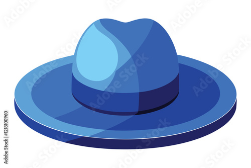 Brown man felt hat isolated on white background.