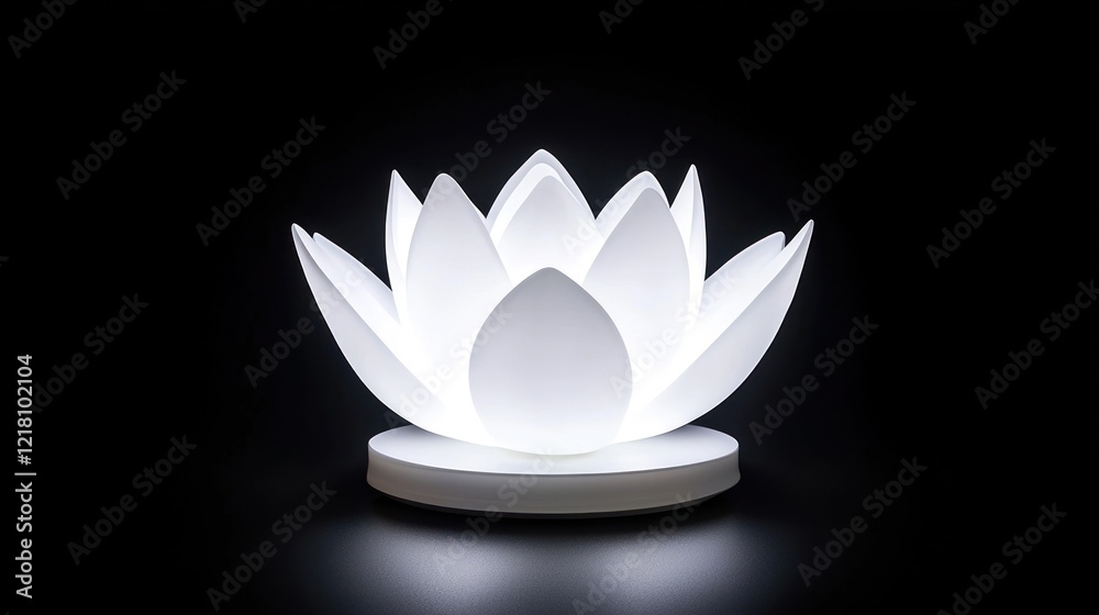 Fototapeta premium White Lotus Flower Lamp