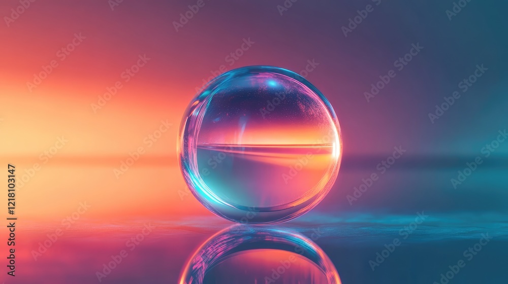 A crystal ball on a reflective surface glowing with ethereal light, symbolizing clarity, energy, and positivity A crystal ball on a reflective surface glowing with ethereal light, symbolizing clarity, energy, and positivity