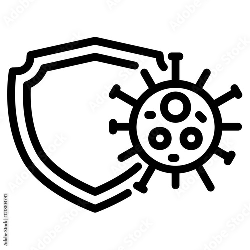 Antivirus glyph icon