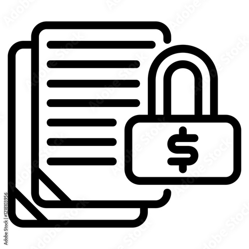 Ransomware glyph icon