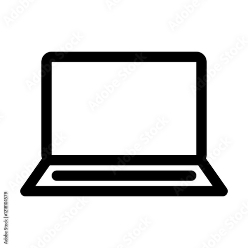 laptop simple icon keyboard