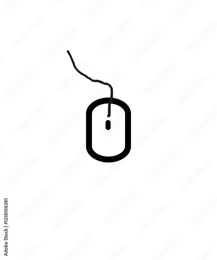 Free illustration of a black computer mouse on a white background Free illustration of a black computer mouse on a white background
