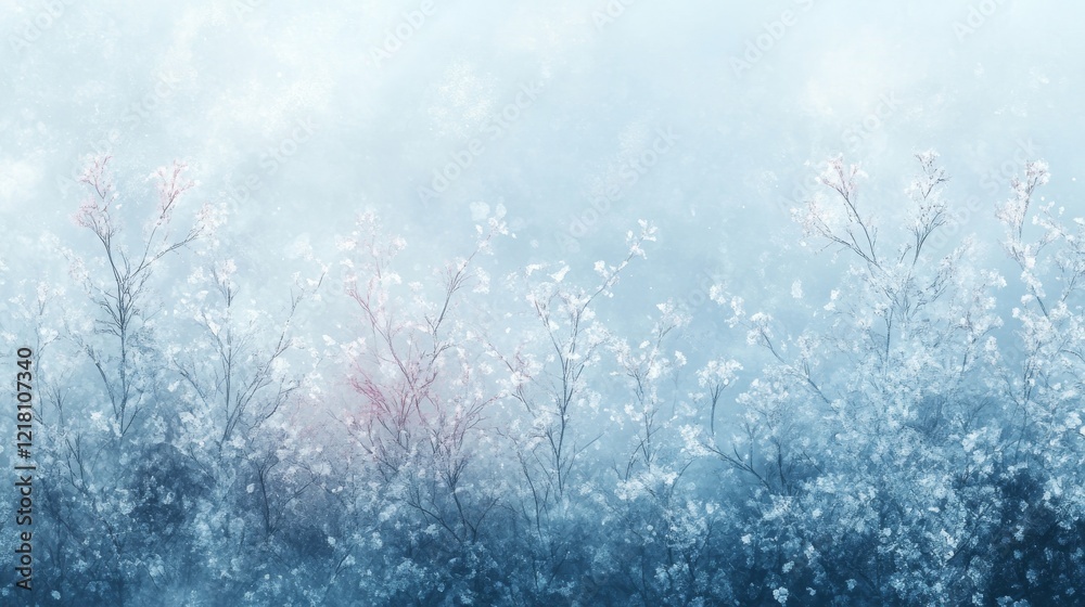 Winter Frost Enchants Delicate Branches In A Misty Scene Winter Frost Enchants Delicate Branches In A Misty Scene