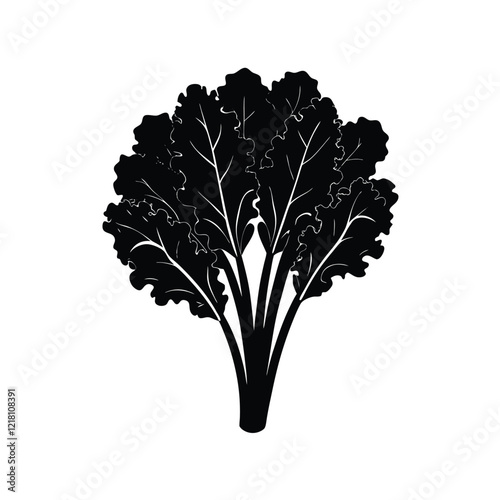 A bunch of kale leaf vector illustration