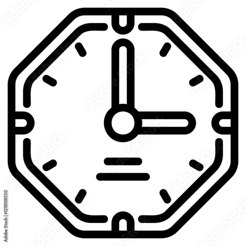 Clock glyph icon