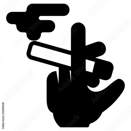 Smoking glyph icon