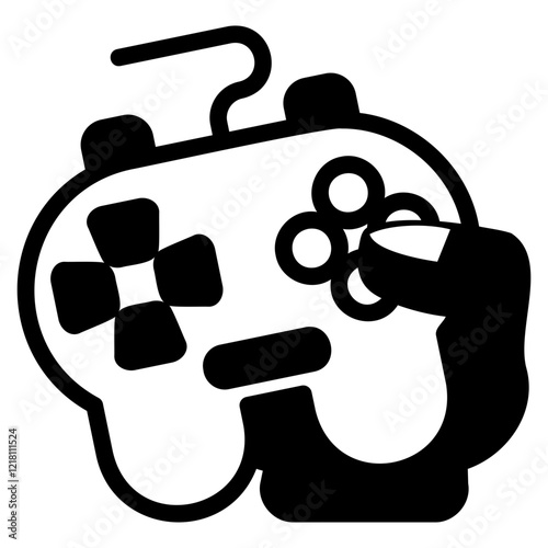 Game glyph icon
