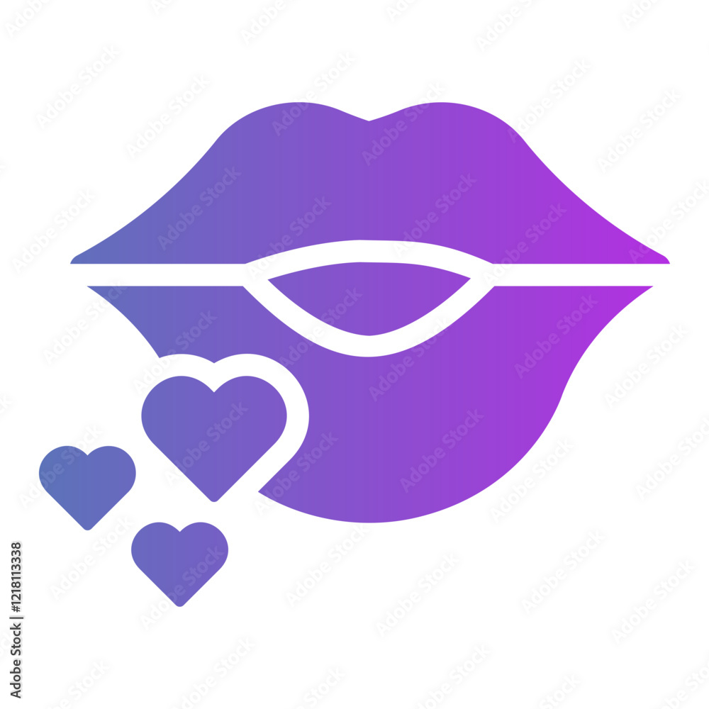 kiss Gradient icon kiss Gradient icon