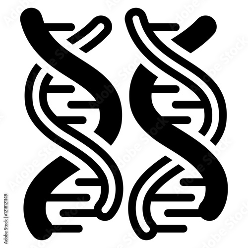 DNA glyph icon