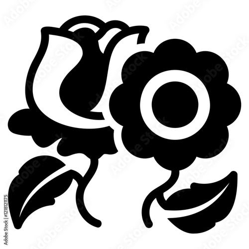 Flower glyph icon