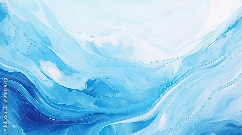 Abstract swirls of blue and white create a serene, fluid composition. Abstract swirls of blue and white create a serene, fluid composition.