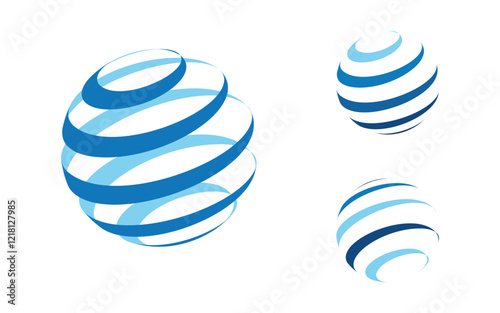 Wire World Logo Template vector illustration