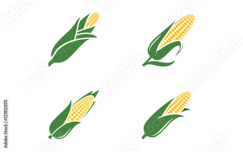 Agriculture corn vector icon design template