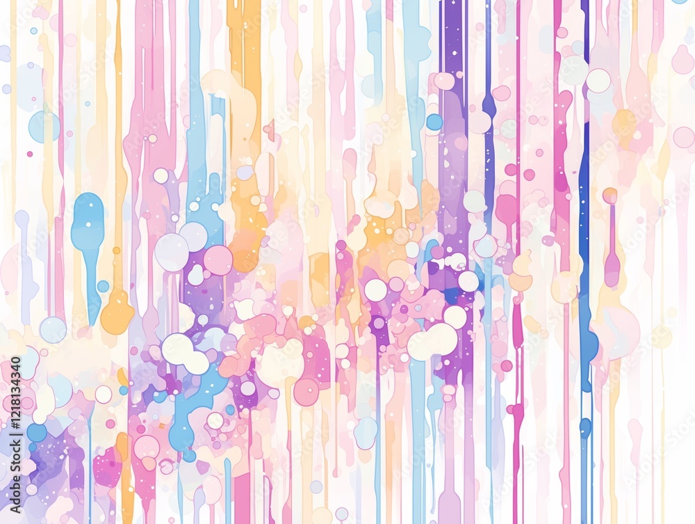 Pastel-Colored Vertical Stripes with Dripping Paint Abstract Art Pastel-Colored Vertical Stripes with Dripping Paint Abstract Art