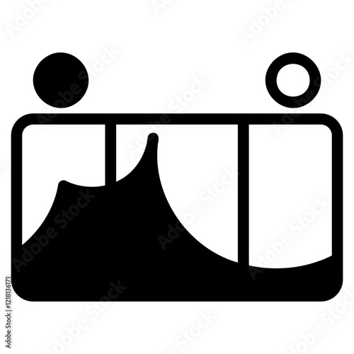 histogram glyph icon