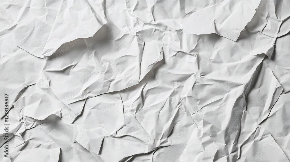Obraz premium Crumpled white paper texture background