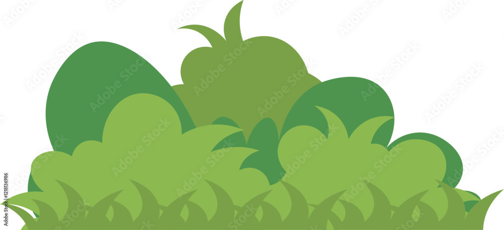 Grass Border Decoration Isolated on White Background. Vector Illustration Grass Border Decoration Isolated on White Background. Vector Illustration