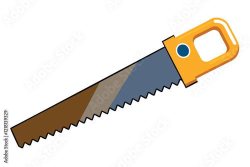 Crosscut saw isolated on white background.