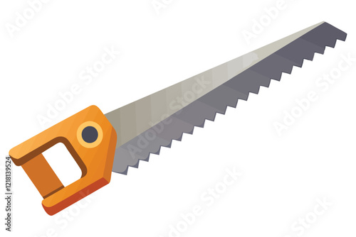 Crosscut saw isolated on white background.
