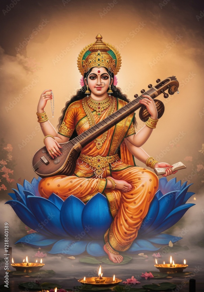 Fototapeta premium Goddess Saraswati
