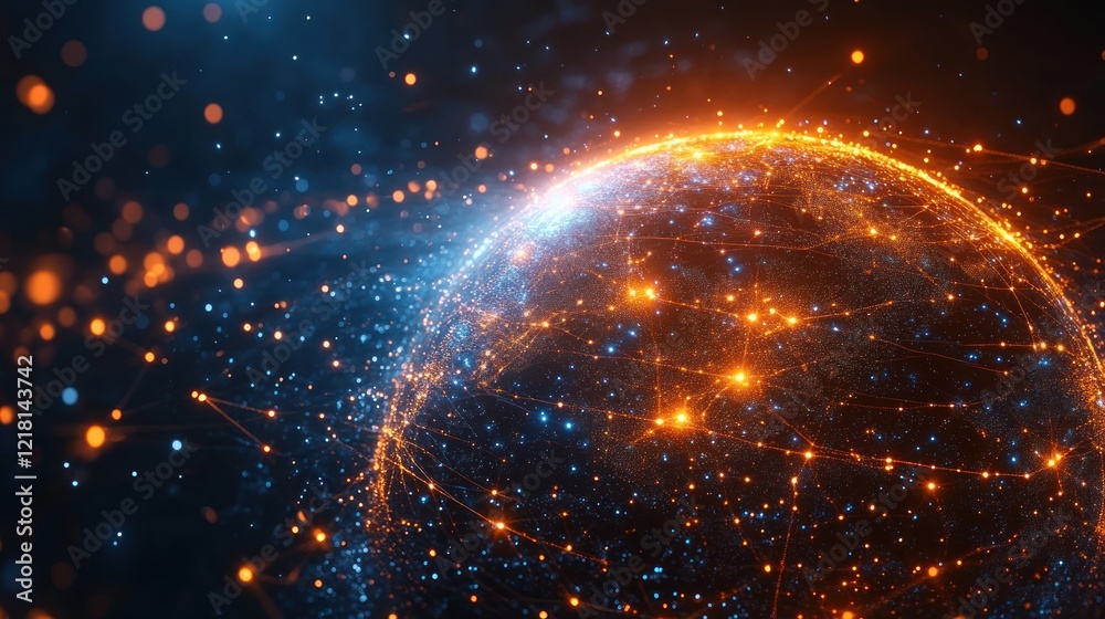 Global Network Connection: A Futuristic Visualization of Worldwide Interconnectivity Global Network Connection: A Futuristic Visualization of Worldwide Interconnectivity