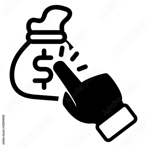 Donation glyph icon