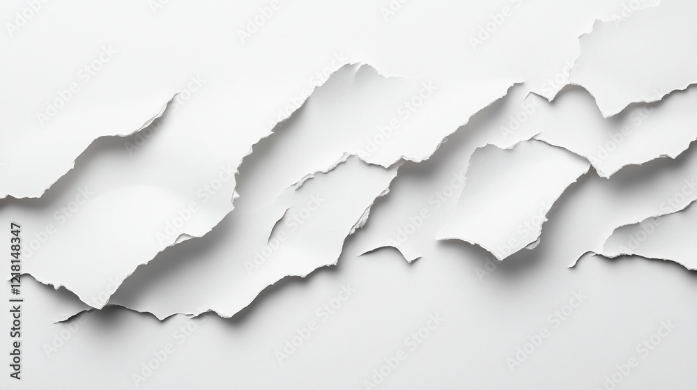 Obraz premium Torn white paper texture background design