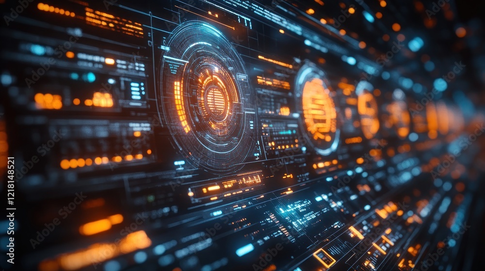 Futuristic Tech Interface: Digital Dashboard Design Futuristic Tech Interface: Digital Dashboard Design