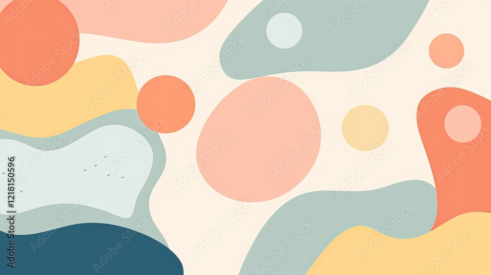 Abstract shapes in soft colors creating a modern, artistic background. Abstract shapes in soft colors creating a modern, artistic background.