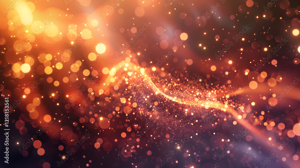 Abstract image of shimmering particles creating a magical, ethereal atmosphere. Abstract image of shimmering particles creating a magical, ethereal atmosphere.